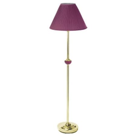 Ore Furniture Ore Furniture 3618BG 60 H in. Burgundy Ceramic&Brass Floor Lamp 3618BG